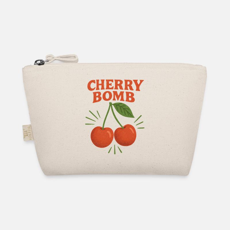 Cherry Bomb Graphic Design Organic Pouch