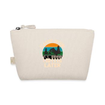 Camp Now Coffee Later Retro Camping Shirt - Organic Pouch - nature - Front