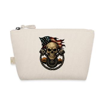Crâne Patriotique avec Piston et Drapeau US - Trousse biologique - nature - Devant