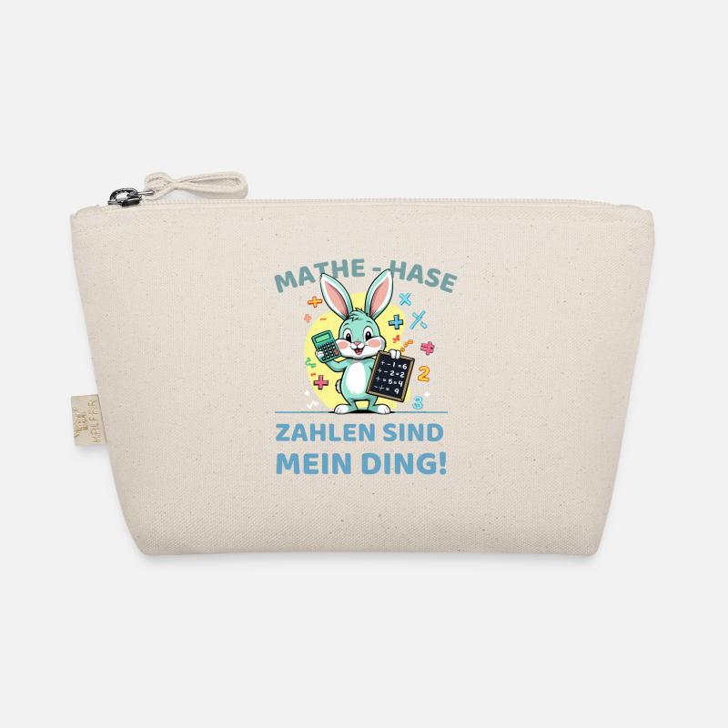 Mathe-Hase Mit Rechenauftrag - Bio-Täschchen - Natur