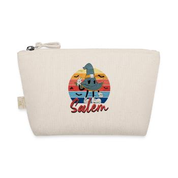 Whimsical Witch Hat with Salem Text - Organic Pouch - nature - Front