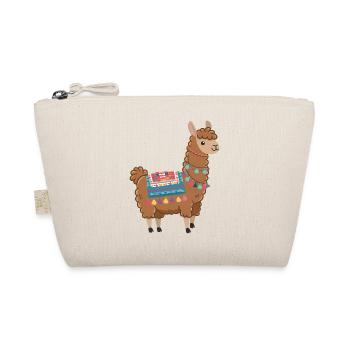Colorful Boho Llama - Organic Pouch - nature - Front