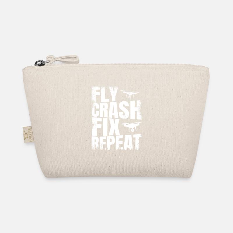 Fly_Crash_Fix_Repeat - Bio-Täschchen - Natur