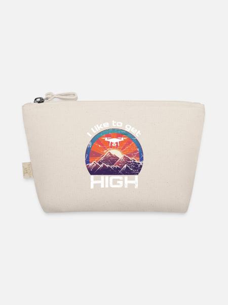 I like to get high drone pilot - Organic Pouch - nature - Front
