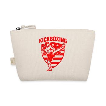 Kampfsport Kickboxer Motiv Design - Bio-Täschchen - Natur - Vorne