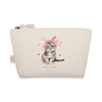 Just a Girl Coquette Shirt | Girly Top in Pink - Organic Pouch - nature - Front