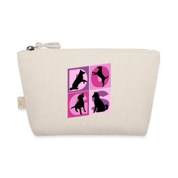 Hunde I Love Dogs Silhouetten Hundemama Hundepapa - Bio-Täschchen - Natur - Vorne