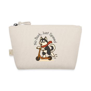 Sassy Husky auf Scooter Art - Bio-Täschchen - Natur - Vorne