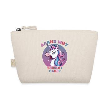 Unicorn Sarcastic Sayings Funny - Organic Pouch - nature - Front