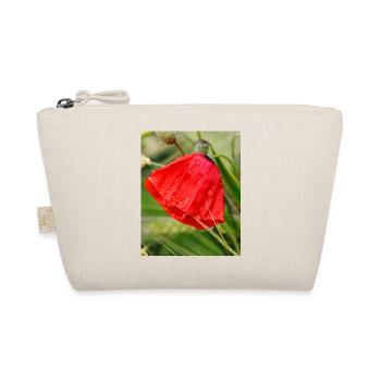 Poppy Drop Pattern Motif - Organic Pouch - nature - Front