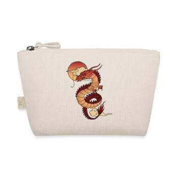 Traditioneller asiatischer Drache mit Sonnenuntergang - Bio-Täschchen - Natur - Vorne