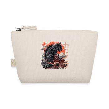 Catzilla Kaiju Cat Japan - Organic Pouch - nature - Front