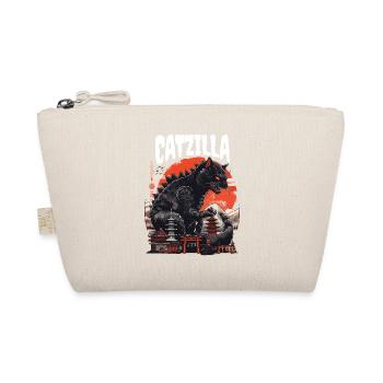 Catzilla Japanese Cat - Organic Pouch - nature - Front