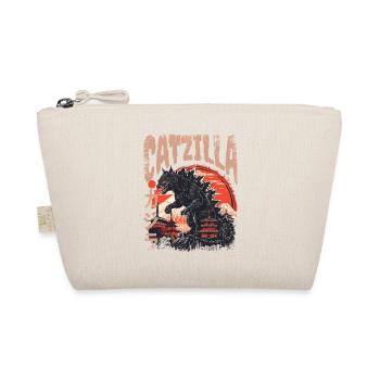 Japanese Kaiju Cat - Organic Pouch - nature - Front