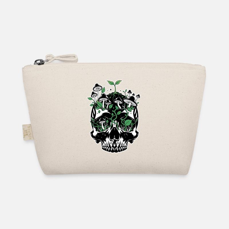 Mushroom Skull Nature Reclaims All Organic Pouch