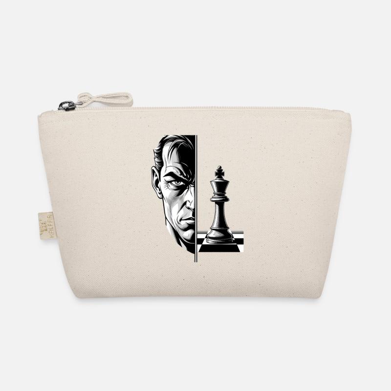 Black and White Chess Mastermind Portrait Organic Pouch