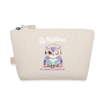 Dj Nightowl Eule Mit Kopfhörern Am Mischpult - Bio-Täschchen - Natur - Vorne