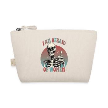 Skeleton afraid of women meme - Organic Pouch - nature - Front