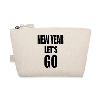 New Year Lets GO - Motivational Slogan - Organic Pouch - nature - Front