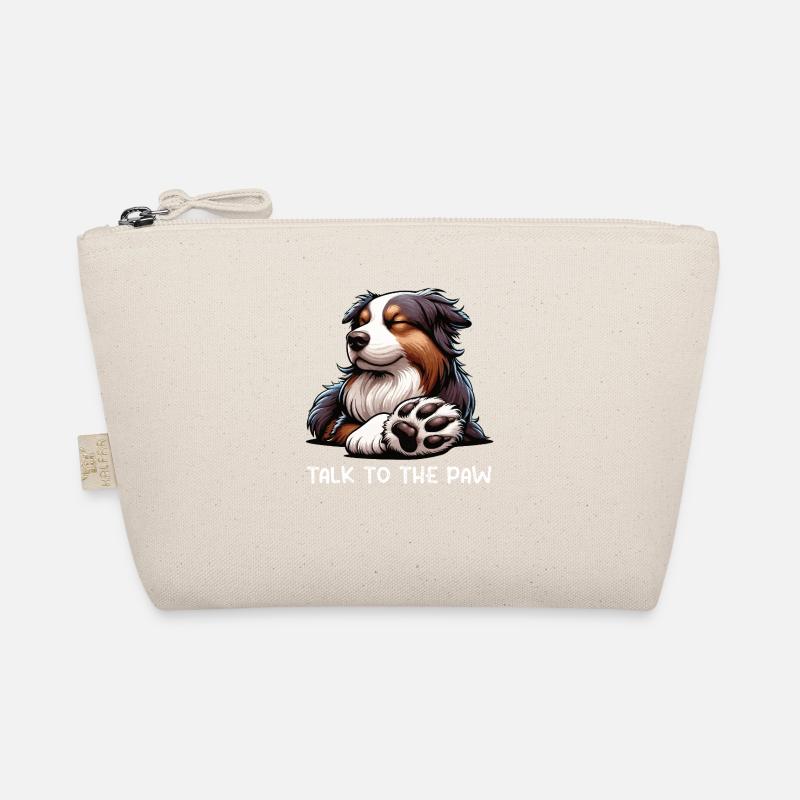 Talk To The Paw Australian Shepherd Aussie Aussies - Bio-Täschchen - Natur