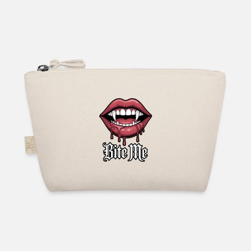 Vampiric lips with greed and bite Organic Pouch
