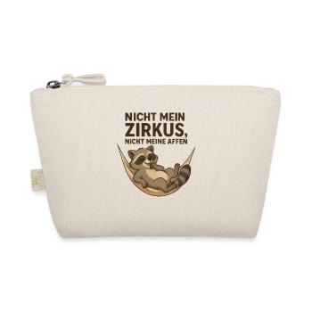 Raccoon Design Hammock Circus Funny Sayings - Organic Pouch - nature - Front