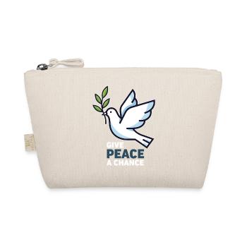 Friedenstaube "Give Peace a Chance" - Bio-Täschchen - Natur - Vorne