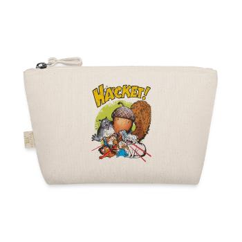 Rabbit Hunts Scene Youth Words Humor - Organic Pouch - nature - Front