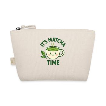 Grüner Tee Matcha Zeit Teetasse Design Frühstück  - Bio-Täschchen - Natur - Vorne