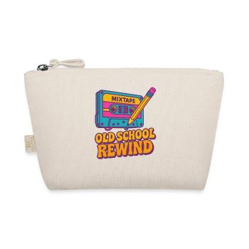 Retro Cassette Tape Old School Design V2K Vintage - Organic Pouch - nature - Front