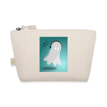 Ghost with headphones - Organic Pouch - nature - Front