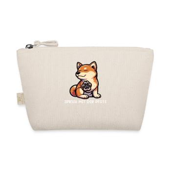 Sprich mit der Pfote Shiba Inu Shibabesitzer Shiba - Bio-Täschchen - Natur - Vorne