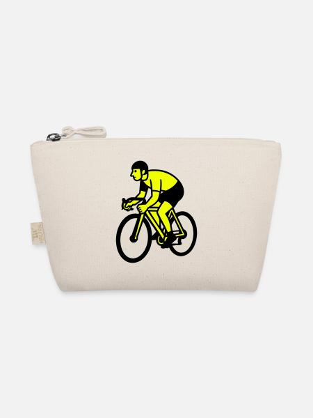 Neonrad Silhouette Radfahrer - Bio-Täschchen - Natur - Vorne