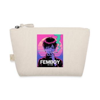 Vaporwave femboy with glitch style - Organic Pouch - nature - Front