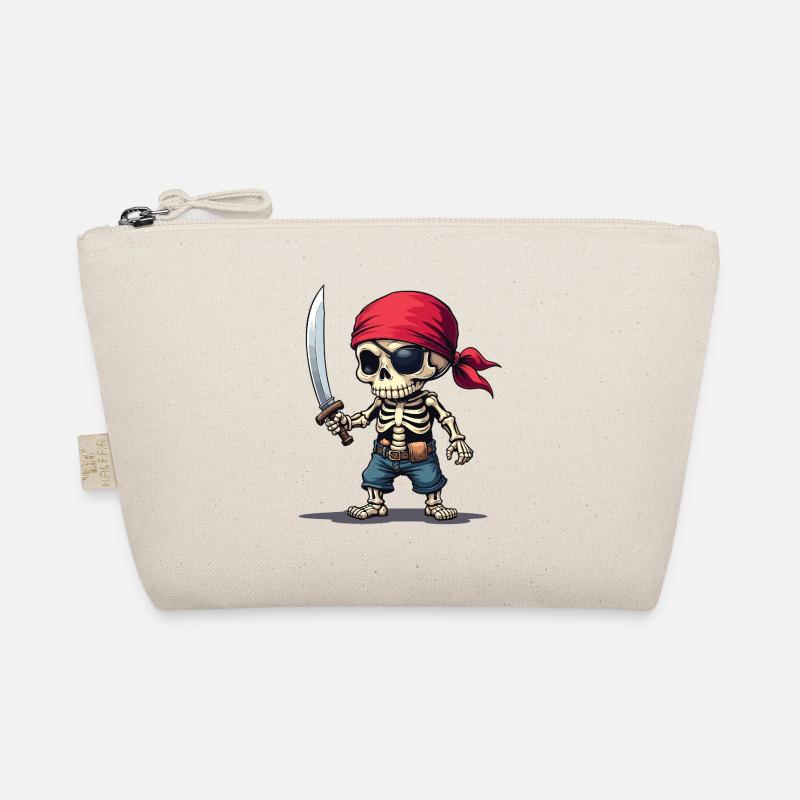 Pirate Skeleton with Sword Organic Pouch