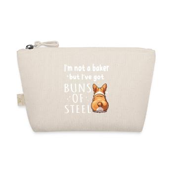 Buns of Steel Corgi Pun - Organic Pouch - nature - Front