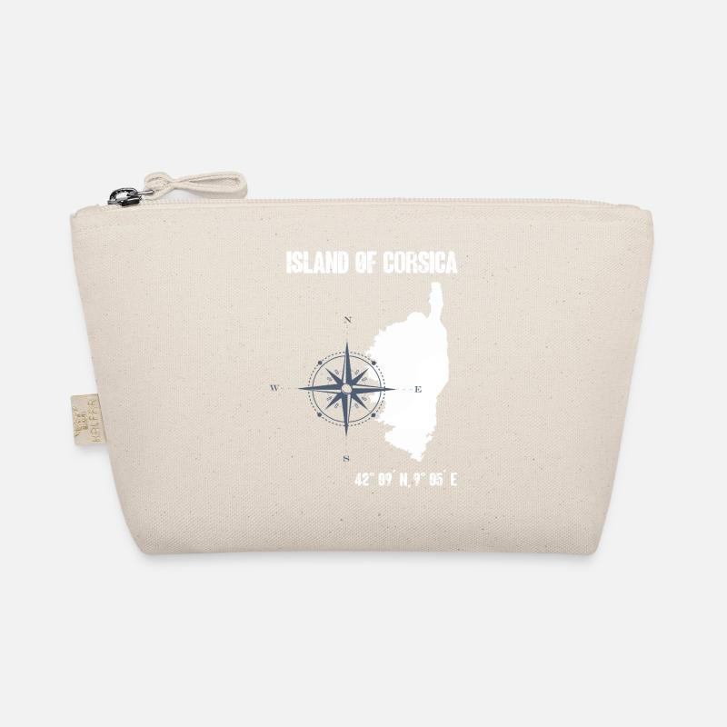 Contour de la Corse avec compas de coordonnées Trousse biologique