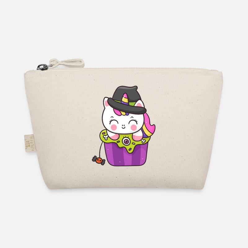 Kawaii Cupcake Witch Cat Organic Pouch
