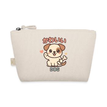 Kawaii Dog Cartoon - Cute Puppy - Organic Pouch - nature - Front