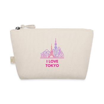 Tokyo Neon Skyline Liebe Japan Silhouette  - Bio-Täschchen - Natur - Vorne
