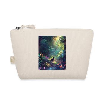Sunlit Forest Cat - Organic Pouch - nature - Front