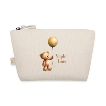 Teddy Bär mit Luftballon Simpler Times - Bio-Täschchen - Natur - Vorne