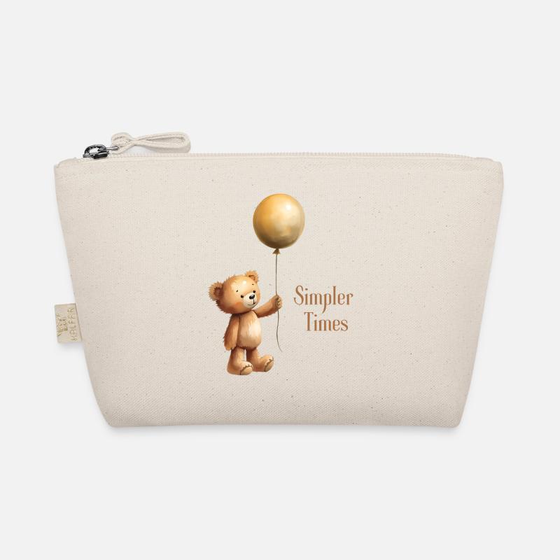 Teddy Bear with Balloon Simpler Times Organic Pouch