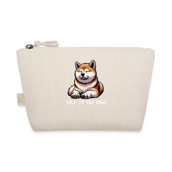 Talk To the Paw Akita Akitabesitzer Akitahund  - Bio-Täschchen - Natur - Vorne