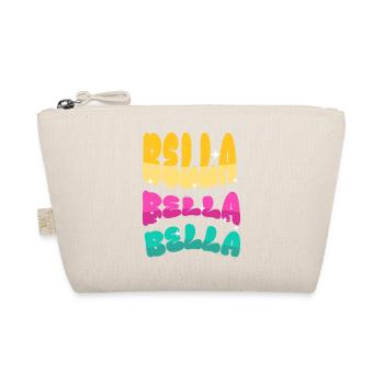 Bella Bella Dreifarbige Schrift - Bio-Täschchen - Natur - Vorne