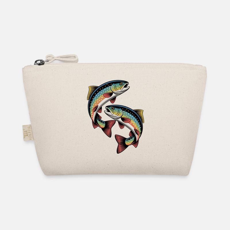 Two jumping trout Organic Pouch