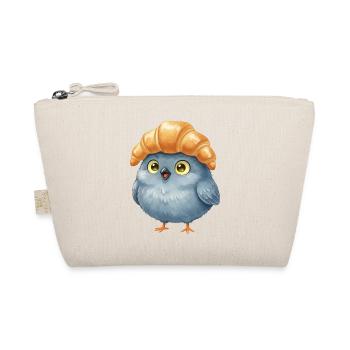 Croissant Head Bird Cute Funny Bird Motif - Organic Pouch - nature - Front