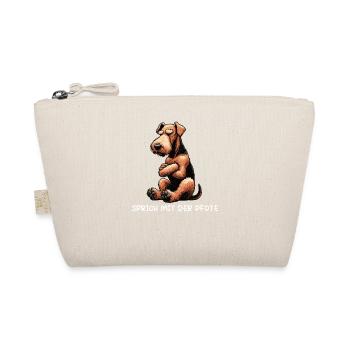 Sprich mit der Pfote Airedale Terrier Airedales  - Bio-Täschchen - Natur - Vorne