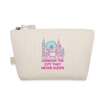 London Neon Skyline Nightlife - Bio-Täschchen - Natur - Vorne
