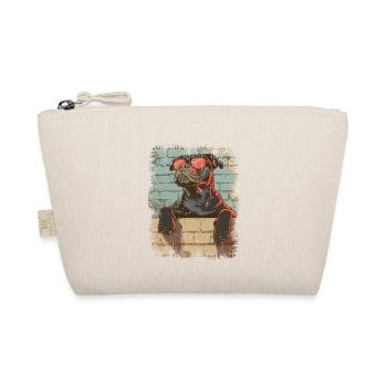 Cooler Hund mit Sonnenbrille - Bio-Täschchen - Natur - Vorne